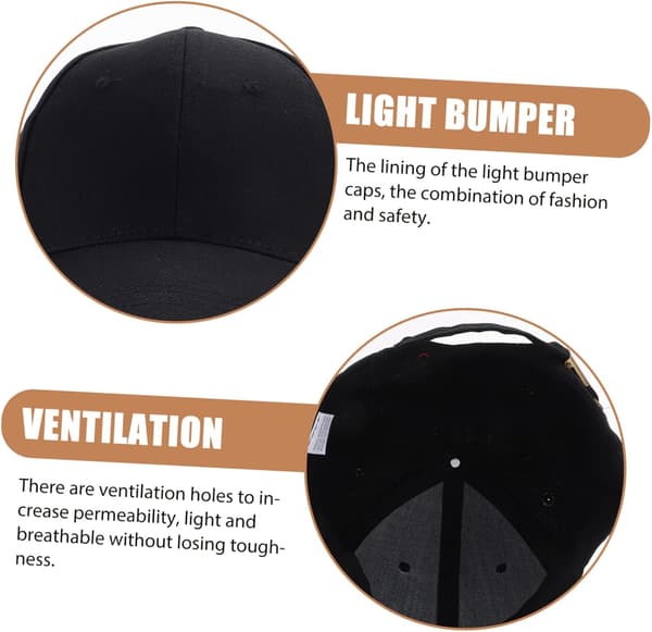 Baseball Bump Cap Insert och Svart Kr8883pe Hjälmfoder Set för Män Byggsäkerhet