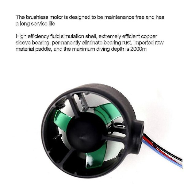 350W 12V-24V Propeller Undervatten Thruster 3-bladig Propeller, cw+ccw