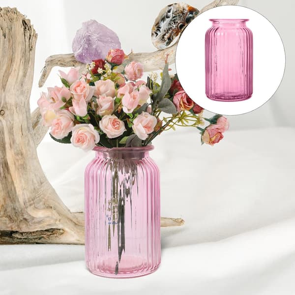Färgad glasvas Glas Blomsterbehållare Unik form Enkel stil