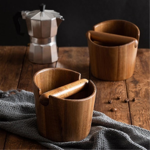 Trekaffe Knock Box for Cafe Bar - Avfallskasse med Avtakbar Knock Bar og Sklisikker Bunn