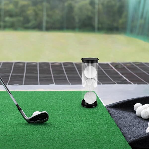6 stk. bærbart golfboldopbevaringsrør i plast 4,5x13,5 cm – Golfboldholderbeholder