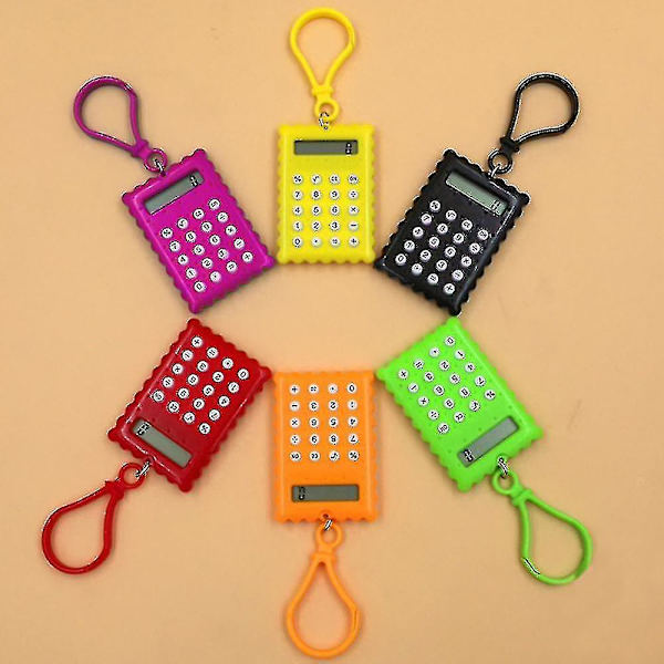 Miniräknare Fickformat Student Mini Elektronisk Räknare Keksform Skola Kontorsmaterial Miniräknare-niubi