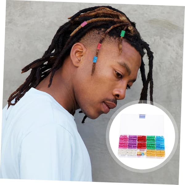 170 stk. Dreadlocks-hårforlengelser i legering, hule mansjetter, DIY-hårrørfletteringer for unikt tilbehør