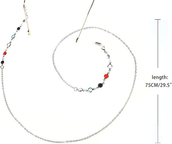 2-pack Lmell Glaskedja, Pärlad Ögonbrynkedja, Solglasögonhalsband Spectacle Chains Present