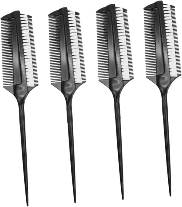 4 stk. Styling Grooming Kam Sæt Varm Børste til Hårfarve og Permanent Dobbelt-sidet Hårbørste til Kvinder
