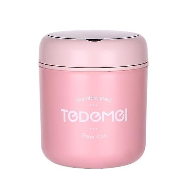 Isolerad Lunchbox för Utomhus, Läcksäker Bento i Rostfritt Stål, Rosa