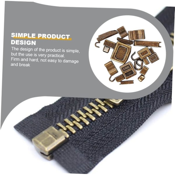 Zipper Supplies Universal Dragkedjestopp Reparationskit för Hemmabruk Enkel att Installera