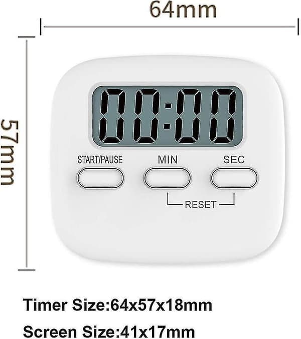 Køkken Timer, Digital Køkken Timer Magnetisk Nedtællings Stopur Timer