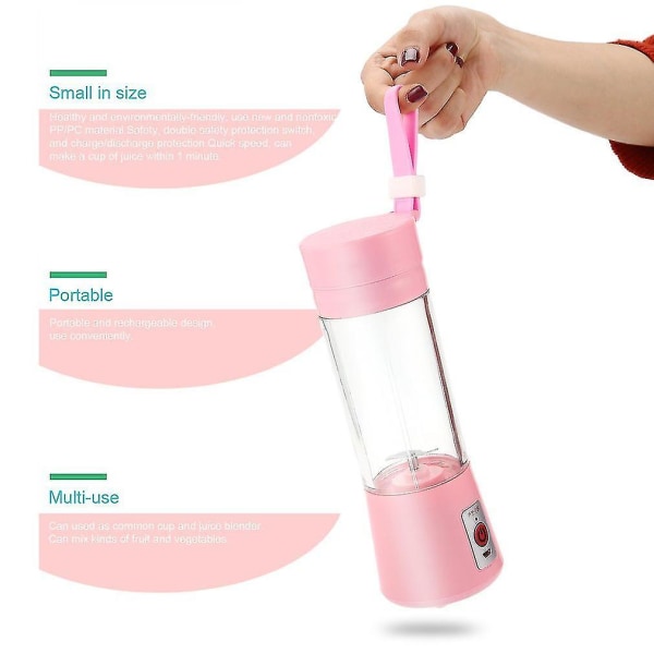 380ml USB Elektrisk Fruktjuicer Smoothie Maker Blender