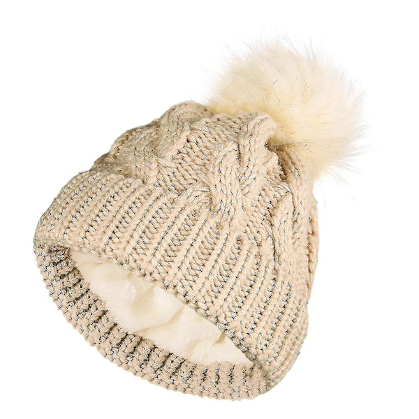 Børnemode Varmt Vinter Casual Strikket Hat Ren Farve All-match Tykk Hat