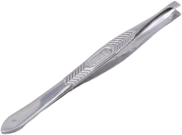 24 stk. øjenbrynspincet i rustfrit stål med flad spids til fjernelse, skridsikkert design