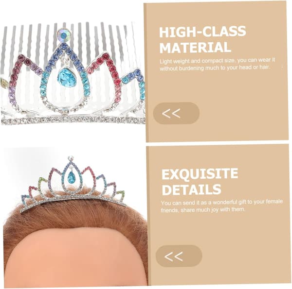 Brudekam Rhinestones Elegant Klips for Brud til Bryllup og Feiringer Lett og Design Hodeplagg
