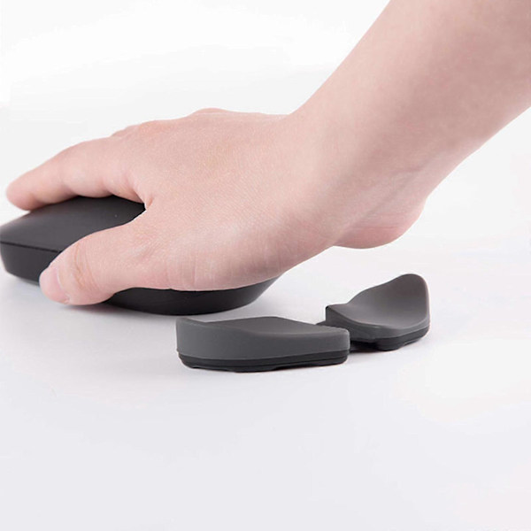 Ergonomiskt handledsstöd för mus, Karpaltunnelsyndrom-stöd, smärtlindring, anti-trötthet, lätt glid, elegant Black