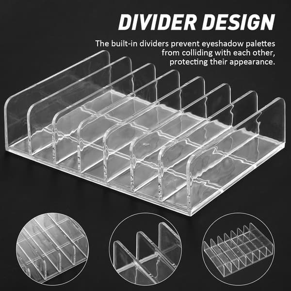 Akryl Makeup Palette Organizer Stand 7 Rum 12.5X17Cm