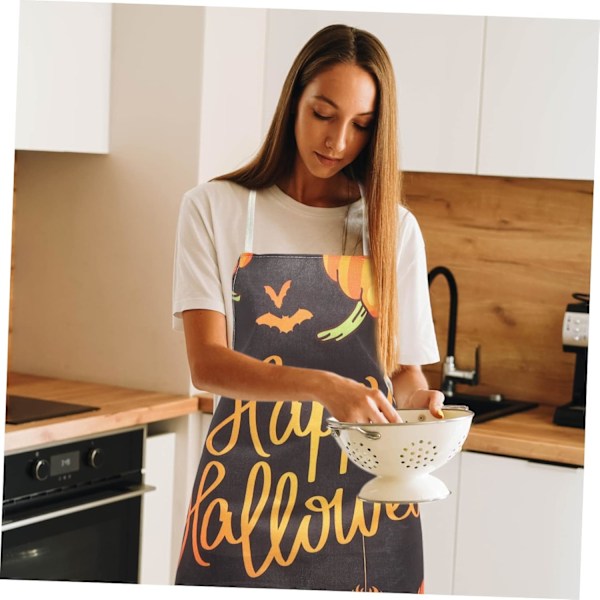 Vedenpitävä keittiöesiliina Halloween-teemalla, kuvioitu, mukava, helppohoitoinen