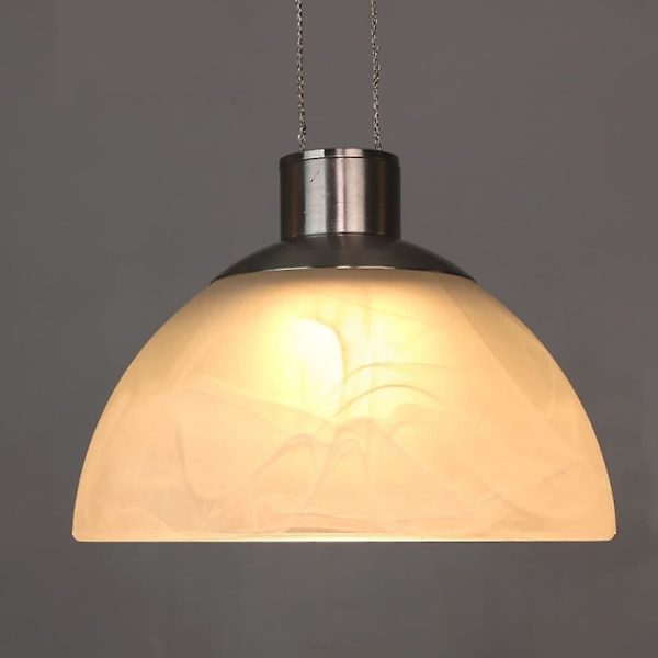 LED-riipusvalaisin harjattu nikkelilasi 3-lamppu opal