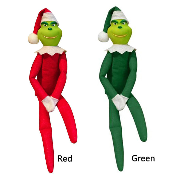 Grinch-dukke Slitesterk Grinch-dukkeleker for gutter og jenter Red