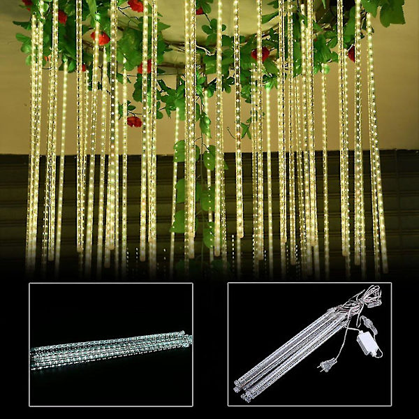 Vattentäta Meteorskurregn 8 Rör 50cm LED-Ljusslingor