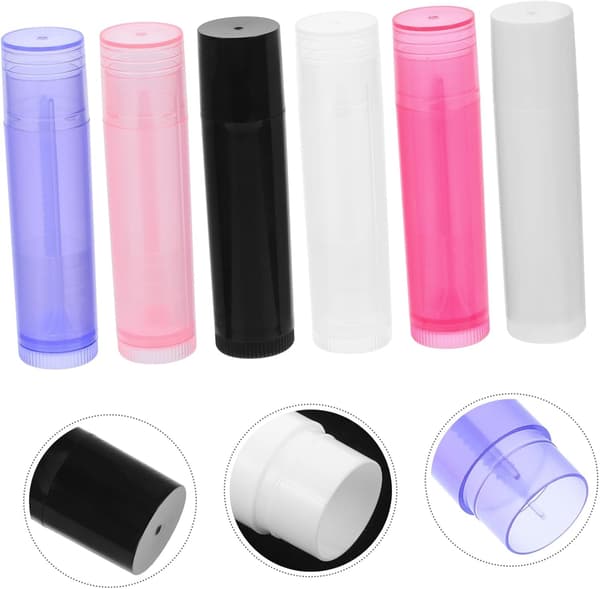 60 stk. leppestift tomme tuber DIY leppepomade tuber bærbar påfyllbar leppepomade