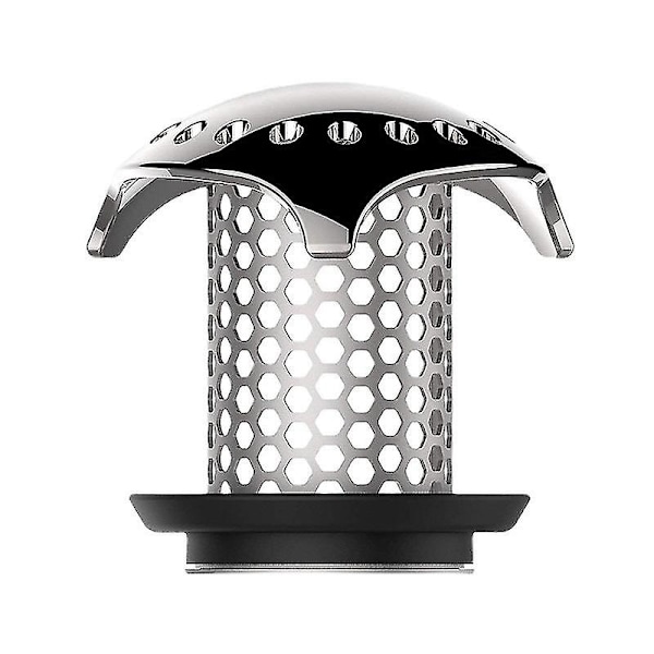 Avloppshårssamlare i rostfritt stål, avloppssil, enkel rengöring, hårfälla (1 st, silver)