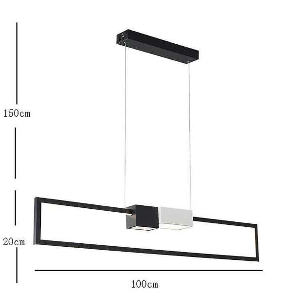 100 cm riippuvalaisin, moderni metallirunkoinen lyhtymalli