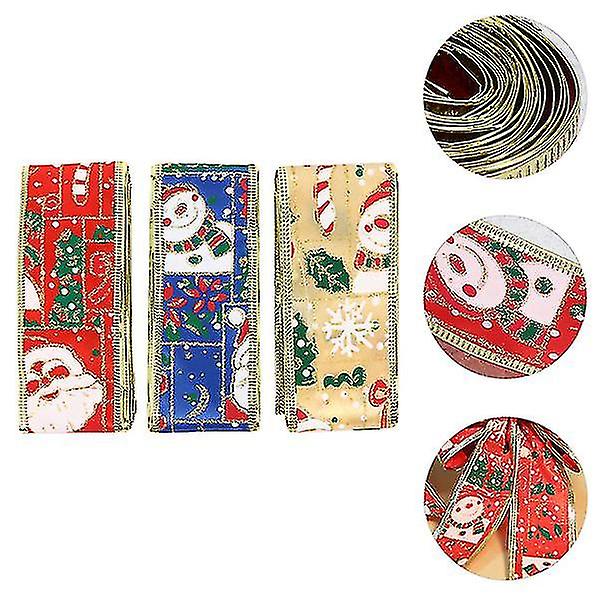 3 ruller julegaveindpakningsbånd Stilfuldt emballagebånd Kreativt gør-det-selv-bånd-yuhao