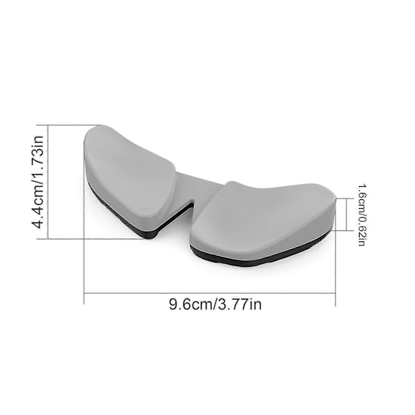 Ergonomiskt handledsstöd för mus, Karpaltunnelsyndrom-stöd, smärtlindring, anti-trötthet, lätt glid, elegant Grey