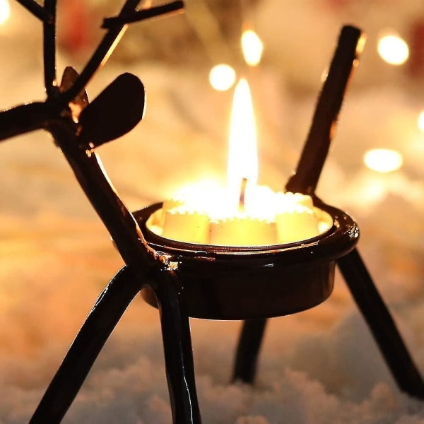 6kpl Poron Tealight kynttilänjalkoja Iron Metal Christmas