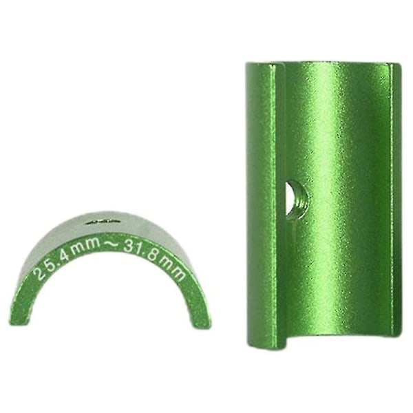25.4-31.8 aluminiumlegering Cykelstyre Stem Shim Adapter, grön
