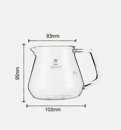 Glasskaffe-server med vannstandsmarkering 360 ml