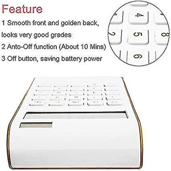 Lommeregner Slank Elegant Design Dobbelt Strømforsyning Desktop Solenergi