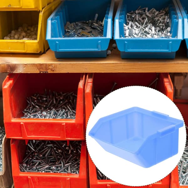 6st Förvaringslåda Nesting Hyllfack 6st Pp Plast Klassificering Lätt att Använda Hårdvara för Verkstadsförvaring