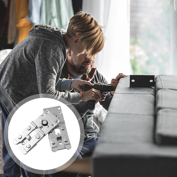 2 st klädsel soffa anslutningsklämma järnspänne elektrisk platta silver modulära möbler sammankopplande skruvning