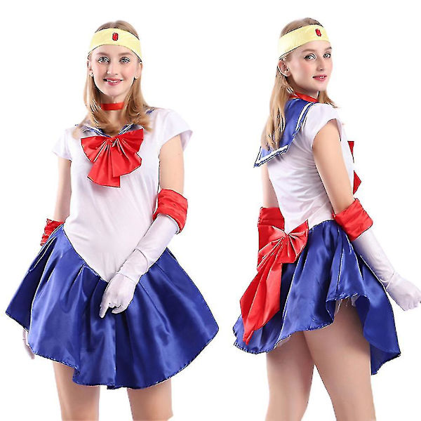 Sailor Minako Aino Kostume Sæt Kvinder Fancy Up Uniform Outfit Til Maskerade XL