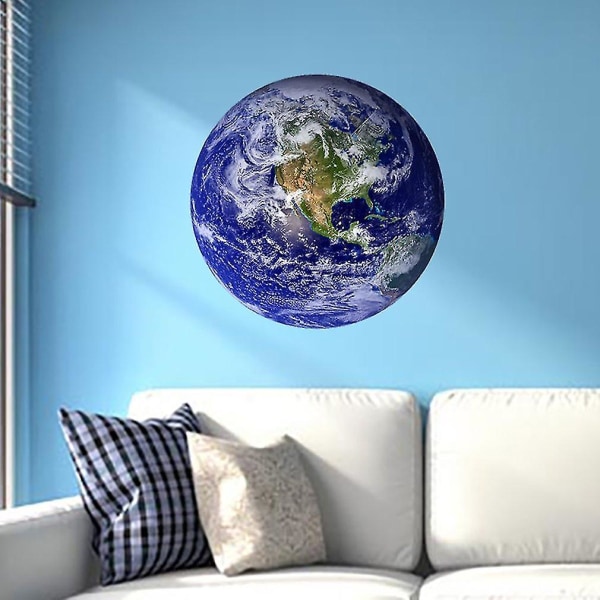 30cm Large Moon-shaped Luminous Diy Wall Sticker Decor