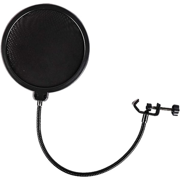Mikrofon Blastfilter med Dubbellager Ljudinkapsling Vindskydd