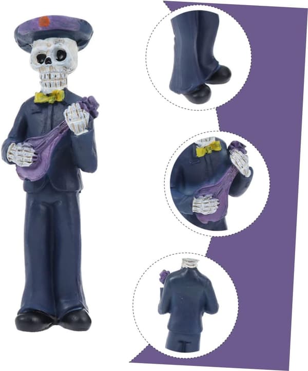 Halloween Skelet Figur Simulation Indretning Kraniepynt Harpiks Model Pynt