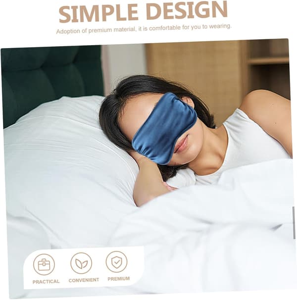 2 st sovmask i siden, ventilerad ögonbindel för bekväm vila