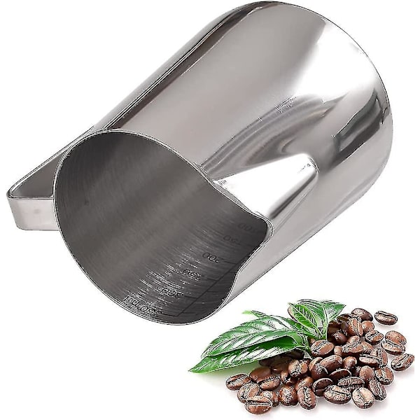 Melkeskumkanne Espresso Dampende Kannesteinsstål Kaffe Skumkopp Med Skala