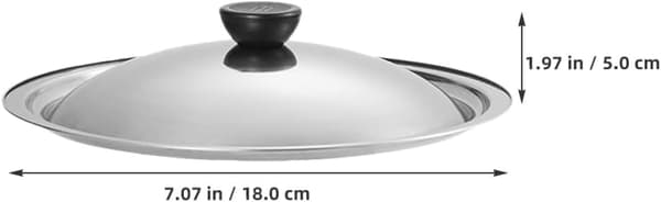 1 stk. låg til gryde, erstatningslåg til gryde 18 cm rustfrit stål