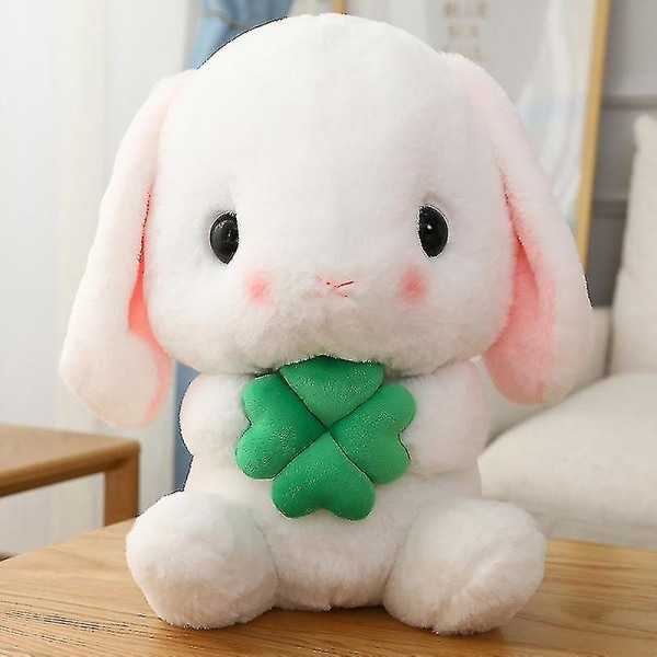Bunny Animals Doll Pehmo Pehmolelu Täytetty eläin Kids White four-leaf clover