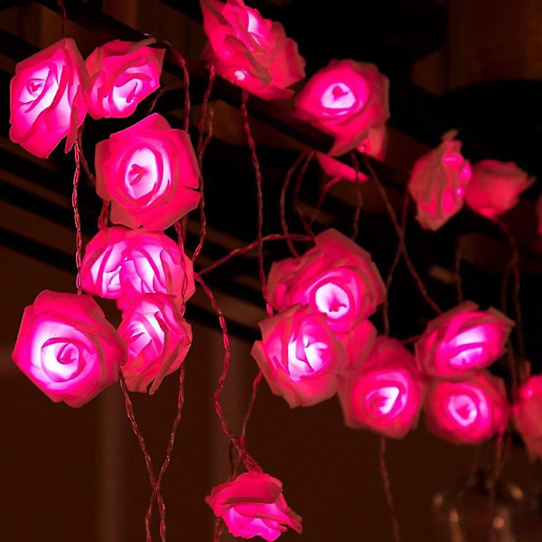 Ruusu-valosarjat 30 LED:llä Juhlaan, Hääjuhlaan ja Syntymäpäiville