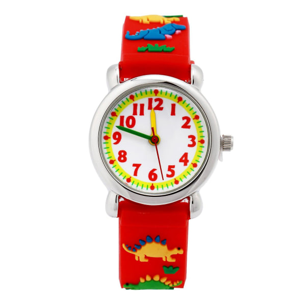 Barnklocka Kreativ Dinosaurie Klocka 3D Silikonarmband Cartoon Klocka För Grundskoleelever Blue