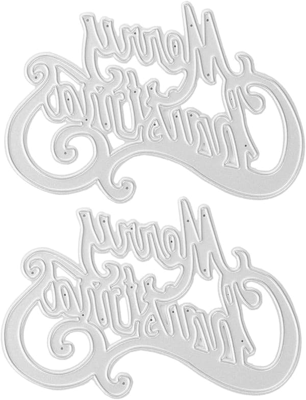 2 st julskärningsformar metallbokstavstypform präglingsformar