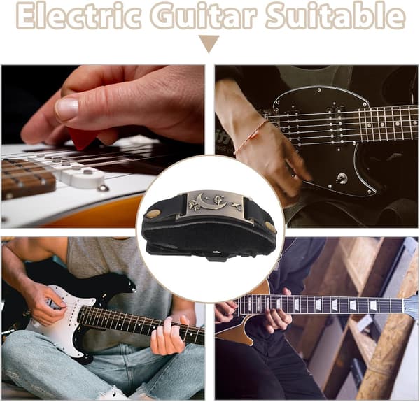 Elektrisk gitarrdämpningsrem för akustiska och elektriska gitarrer, brusreducerande PU-tygsdämpare