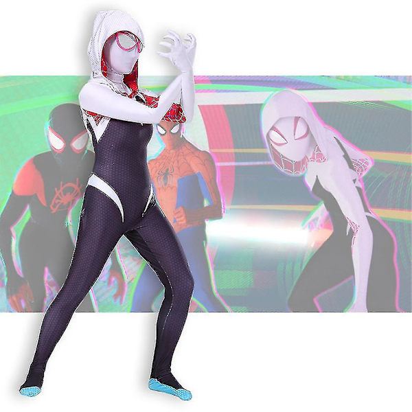 Gwen Bodysuit Roleplay Jumpsuit Fancy Up Kostyme For Jenter Tenåringer 16-17 Years