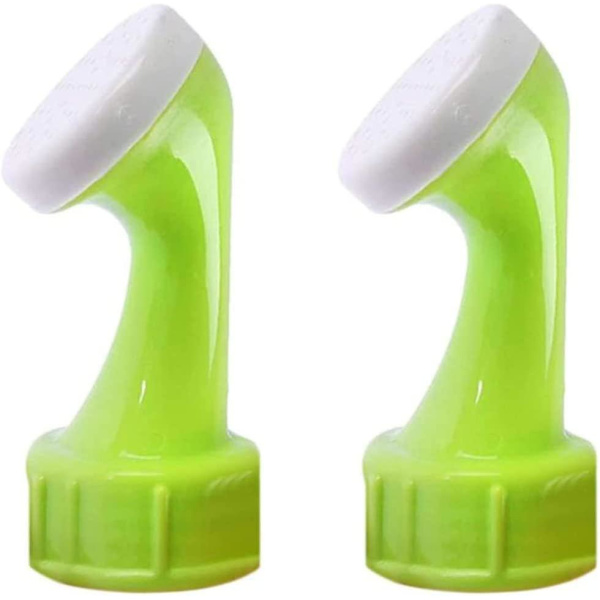 Flasketoppsprinkler Hagevanning PVC Hode Plantevanningstilbehør For Plastflasker (grønn hvit) (2 stk)