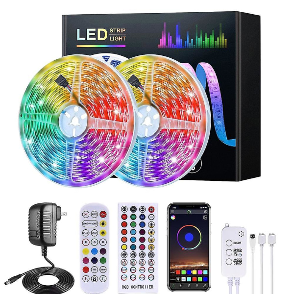 5m RGB LED-nauhavalo Musiikkisynkronointi Vedenkestävä 5050