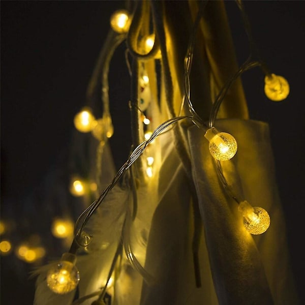5m 50LED Kristallkula Strängljus Utomhus Sagoljus
