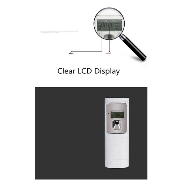 Automatisk LCD-duftsprøyte Aerosol-dispenser Home Hotel